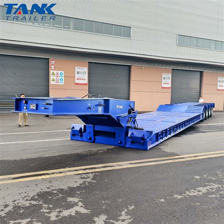 4-axis Detachable Hydraulic Gooseneck Lowbed Semi-trailer suppliers